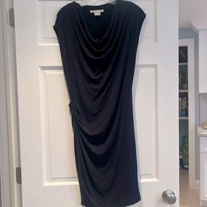 Michael Kors navy sleeveless midi dress